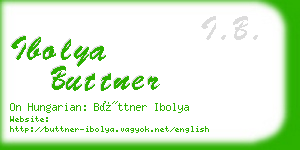 ibolya buttner business card